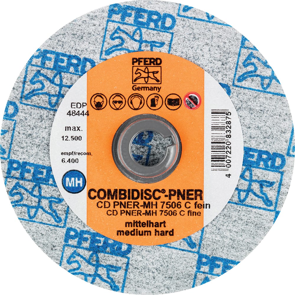 PFERD - Quick Change Discs; Disc Diameter (Inch): 3 ; Attaching System: Quick Change Type CD ; Abrasive Type: Non-Woven ; Abrasive Material: Silicon Carbide ; Grade: Fine ; Backing Material: Cloth - Exact Tooling