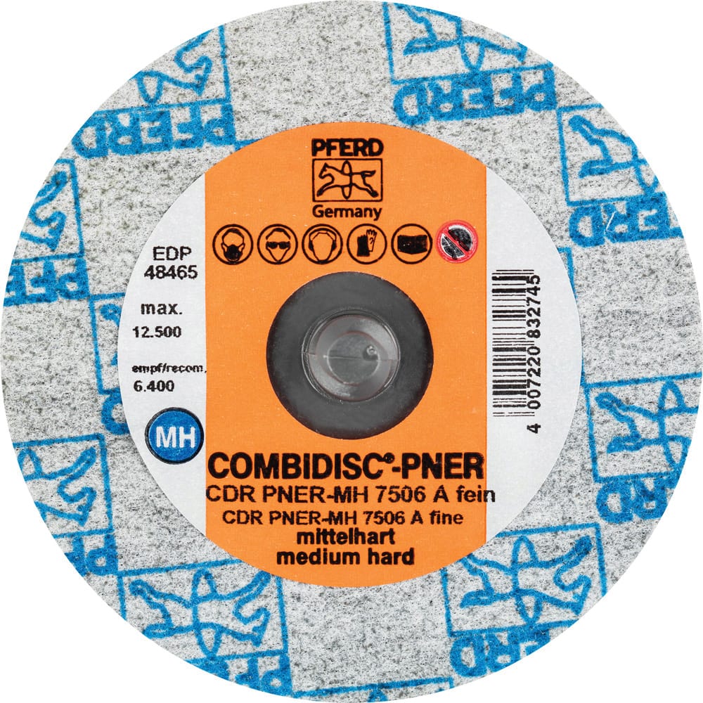 PFERD - Quick Change Discs; Disc Diameter (Inch): 3 ; Attaching System: Quick Change Type CDR ; Abrasive Type: Non-Woven ; Abrasive Material: Aluminum Oxide ; Grade: Fine ; Backing Material: Cloth - Exact Tooling