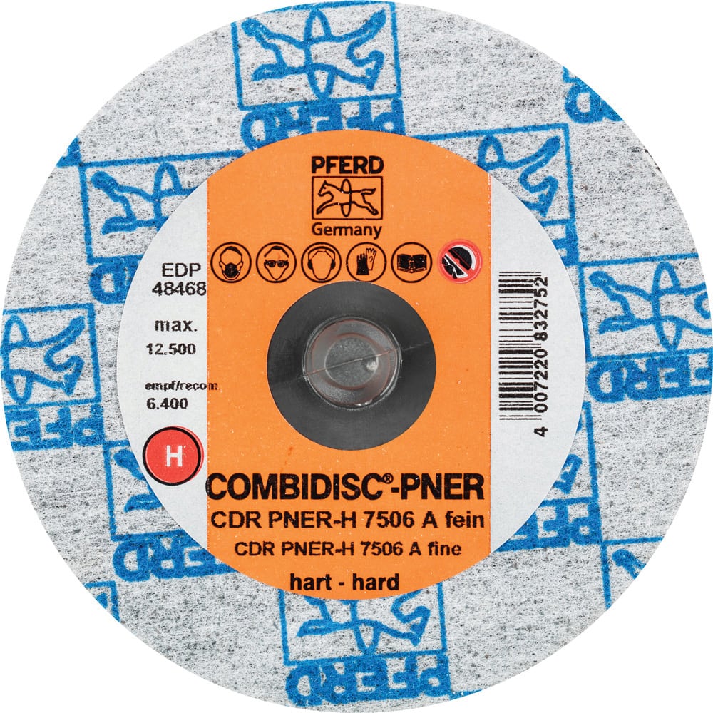 PFERD - Quick Change Discs; Disc Diameter (Inch): 3 ; Attaching System: Quick Change Type CDR ; Abrasive Type: Non-Woven ; Abrasive Material: Aluminum Oxide ; Grade: Fine ; Backing Material: Cloth - Exact Tooling