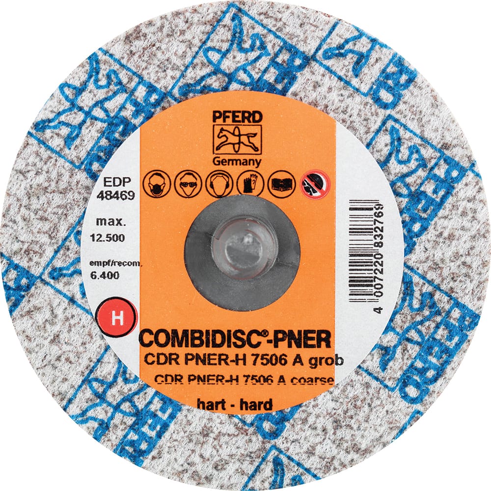 PFERD - Quick Change Discs; Disc Diameter (Inch): 3 ; Attaching System: Quick Change Type CDR ; Abrasive Type: Non-Woven ; Abrasive Material: Aluminum Oxide ; Grade: Coarse ; Backing Material: Cloth - Exact Tooling