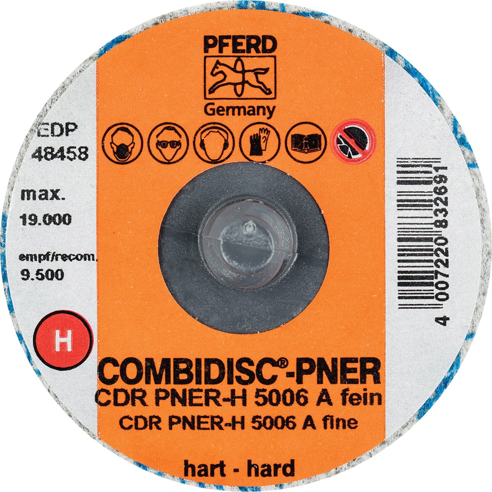 PFERD - Quick Change Discs; Disc Diameter (Inch): 2 ; Attaching System: Quick Change Type CDR ; Abrasive Type: Non-Woven ; Abrasive Material: Aluminum Oxide ; Grade: Fine ; Backing Material: Cloth - Exact Tooling
