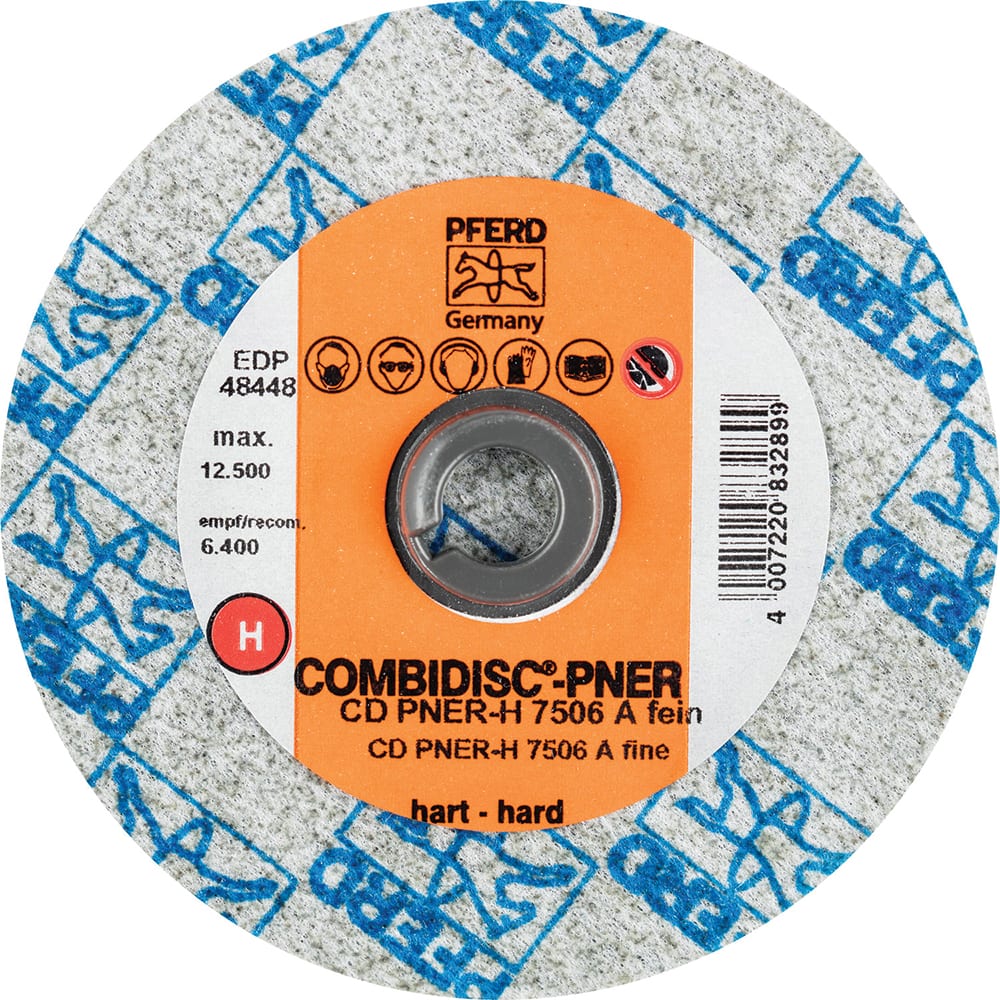 PFERD - Quick Change Discs; Disc Diameter (Inch): 3 ; Attaching System: Quick Change Type CD ; Abrasive Type: Non-Woven ; Abrasive Material: Aluminum Oxide ; Grade: Fine ; Backing Material: Cloth - Exact Tooling