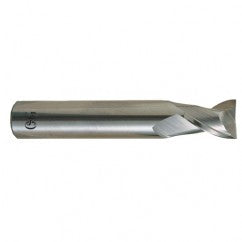 3/16 Dia. x 2 Overall Length 2-Flute .020 C/R Solid Carbide SE End Mill-Round Shank-Center Cutting-Uncoated - Exact Tooling