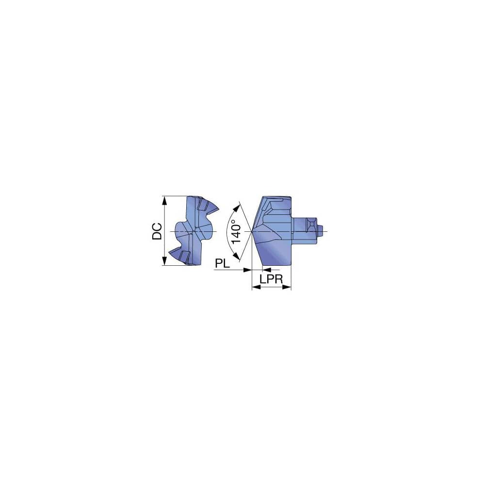 Replaceable Drill Tip:  DMP250 AH9130,  140 ° N/A TiAlN Finish,  No