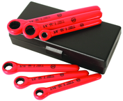 Insulated 6 Piece Inch Ratchet Wrench Set 3/8; 7/16; 1/2; 9/16; 5/8; 3/4 in Storage Case - Exact Tooling
