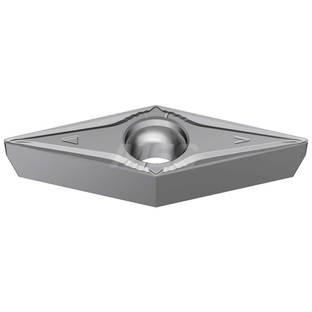 Turning Insert:  VBMT222EGU T1500A,  Cermet Uncoated Finish,  Neutral,  0.4370″ Long,  1/4″ Inscribed Circle,  0.0315″ Corner Radius,  35.0 ° N/A Diamond,  Series  T1500A