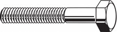 1/2"-13, Steel Hex Head Cap Screw, Grade 8, 8-1/2"L, Black Oxide Finish, 50 PK - Exact Tooling