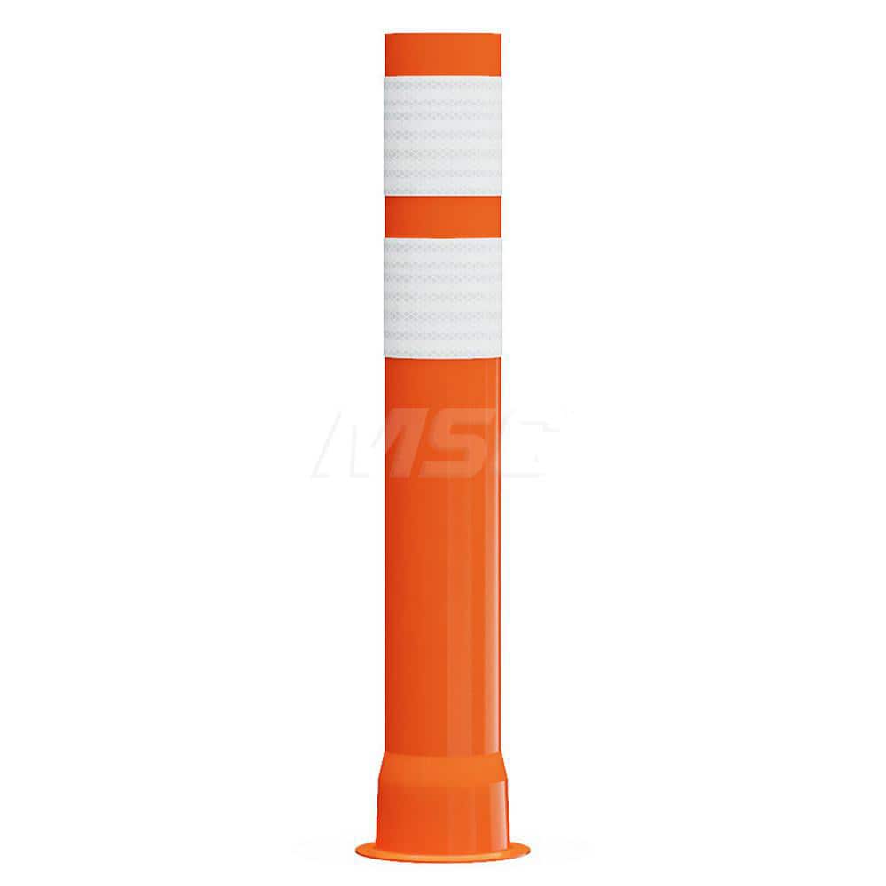 Traffic Barrels, Delineators & Posts; Type: Open Top Delineator; Material: Polyethylene; Reflective: Yes; Base Needed: Yes; Width (Inch): 4-5/8; Additional Information: Series: 6828; Stripe Color: White; Post Diameter: 4 in; Sheeting Grade: High Intensity