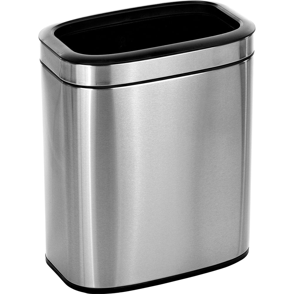 Alpine Industries - Trash Cans & Recycling Containers; Type: Trash Can ; Container Shape: Round ; Container Size: 20 L ; Container Graphics: None ; Color: Stainless Steel Brushed ; Finish: Smooth - Exact Tooling