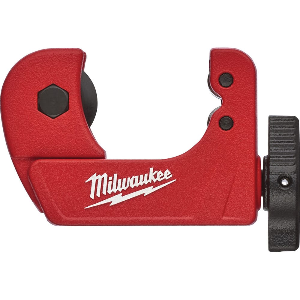 Milwaukee Tool - Pipe & Tube Cutters; Type: Mini Tube Cutter ; Maximum Pipe Capacity (Inch): 3/4 ; Minimum Pipe Capacity: 1/8 (Inch); Cuts Material Type: Copper ; Overall Length (Inch): 4-1/2 ; Battery Included: No - Exact Tooling
