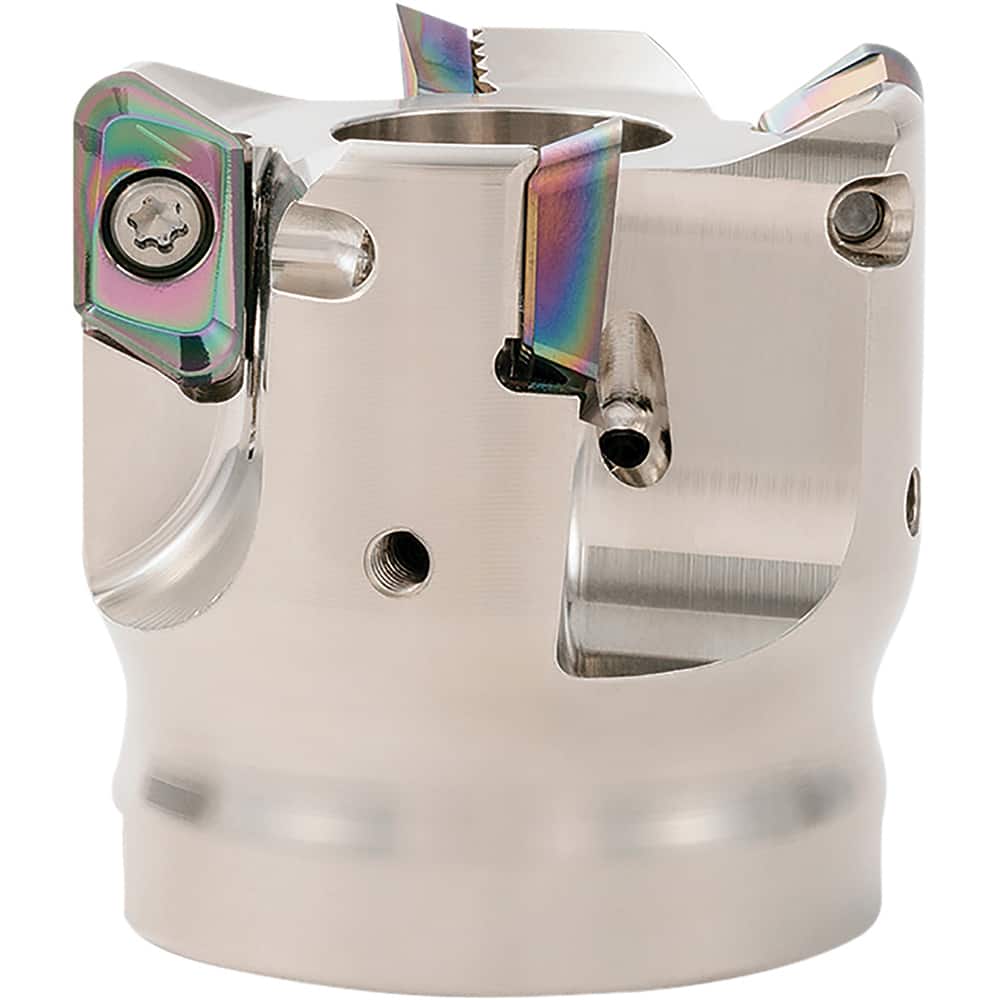 Kyocera - Indexable Chamfer & Angle Face Mills; Cutting Diameter (mm): 50.00 ; Arbor Hole Diameter (mm): 22.00 ; Lead Angle: 90 ; Overall Height (mm): 50.00 ; Insert Compatibility: KCGT?FR-AL ; Series: MEAS - Exact Tooling