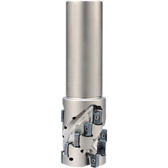 Kyocera - Indexable Square-Shoulder End Mills; Cutting Diameter (Decimal Inch): 1.5000 ; Cutting Diameter (Inch): 1.5 ; Shank Type: Cylindrical ; Shank Diameter (Inch): 1.5000 ; Overall Length/Projection (Decimal Inch): 4.9570 ; Lead Angle: 90 - Exact Tooling