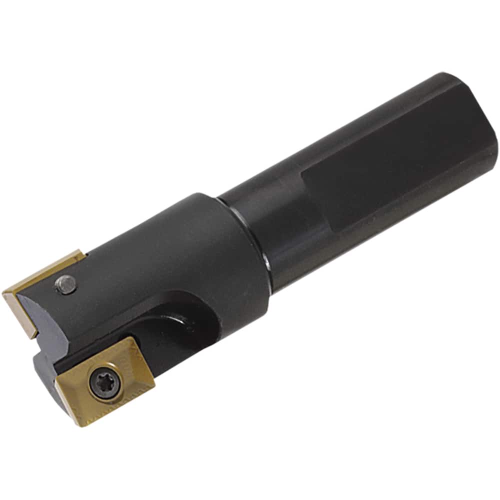 Kyocera - Indexable Square-Shoulder End Mills; Cutting Diameter (Decimal Inch): 1.5000 ; Cutting Diameter (Inch): 1.5 ; Shank Type: Cylindrical ; Shank Diameter (Inch): 1.0000 ; Overall Length/Projection (Decimal Inch): 3.7800 ; Lead Angle: 90 - Exact Tooling