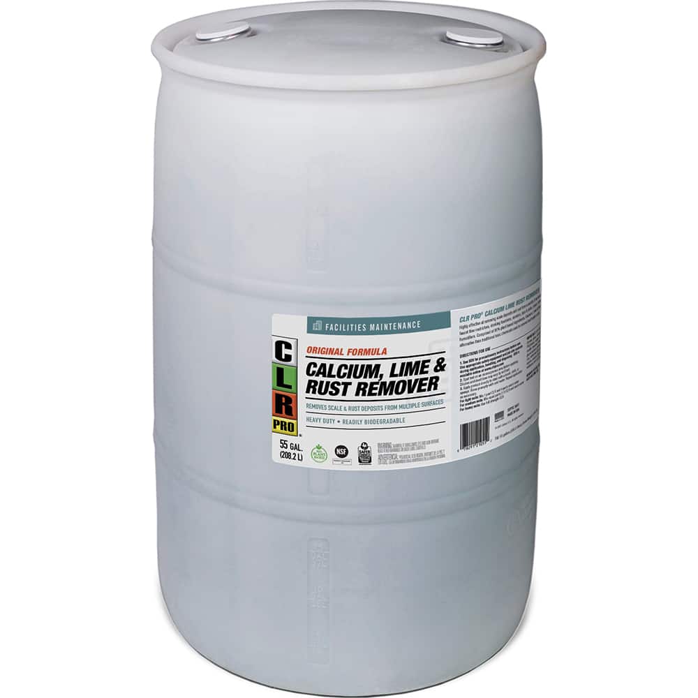 CLR Pro - All-Purpose Cleaners & Degreasers; Type: Calcium, Lime & Rust Remover; Cleaner/Degreaser ; Container Type: Drum ; Container Size: 55 Gal ; Scent: Acidic; Slight ; Form: Liquid; Liquid Concentrate ; Material Application: Automotive; Bathrooms; B - Exact Tooling