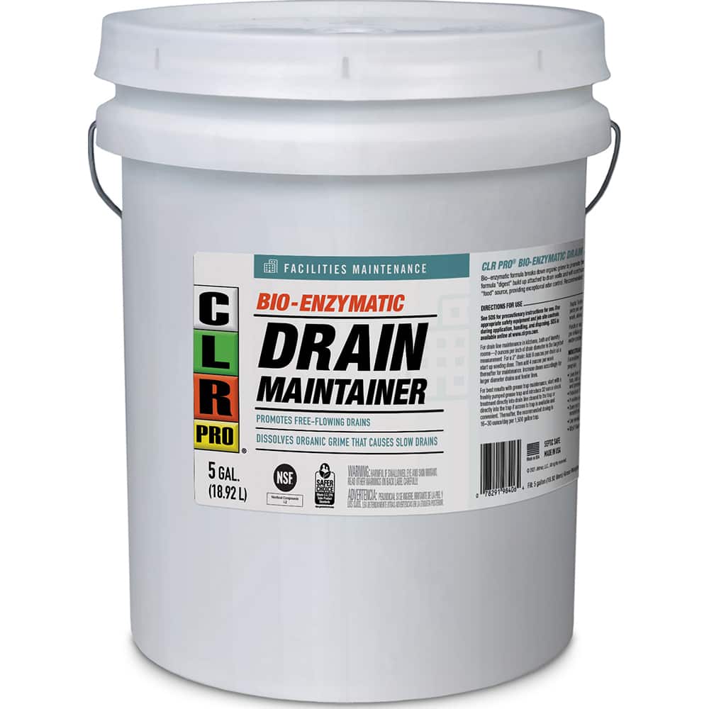 CLR Pro - All-Purpose Cleaners & Degreasers; Type: Drain Maintainer & Cleaner; Cleaner/Degreaser ; Container Type: Pail ; Container Size: 5 Gal. Pail ; Scent: Odor-Free; Odorless ; Form: Liquid ; Material Application: All Pipe Materials; Drains; Grease T - Exact Tooling