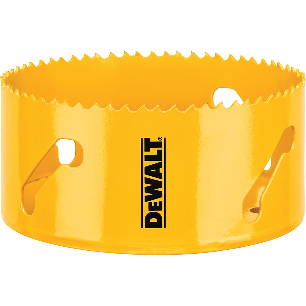 DeWALT - Hole Saws; Saw Diameter (Inch): 4-1/4 ; Cutting Depth (Inch): 1-3/4 ; Saw Material: Bi-Metal ; Cutting Edge Style: Toothed Edge ; Material Application: Metal; Plastic; Wood ; Pipe Size Compatibility (Inch): 3/8 - Exact Tooling