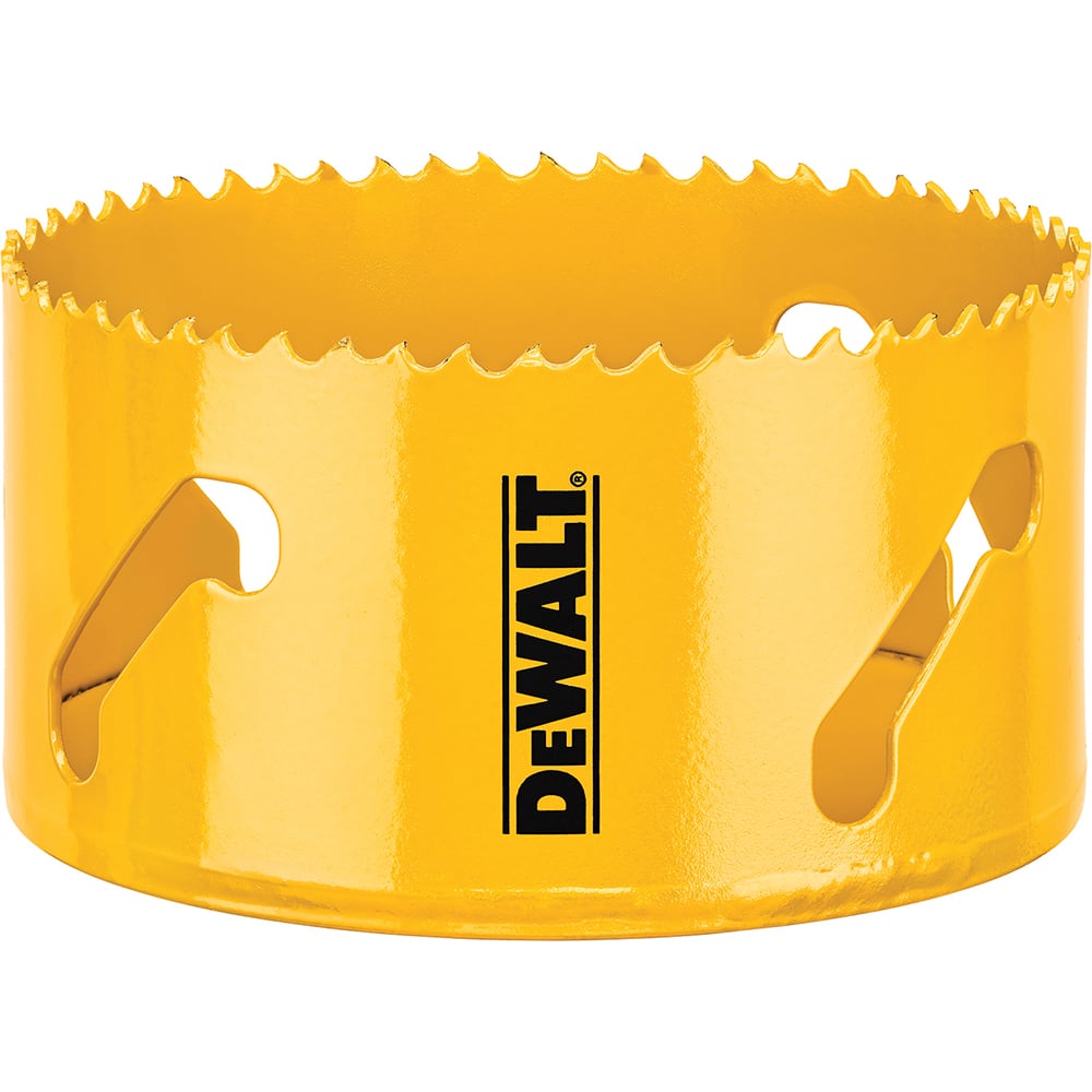 DeWALT - Hole Saws; Saw Diameter (Inch): 3-7/8 ; Cutting Depth (Inch): 1-3/4 ; Saw Material: Bi-Metal ; Cutting Edge Style: Toothed Edge ; Material Application: Metal; Plastic; Wood ; Pipe Size Compatibility (Inch): 3/4 - Exact Tooling