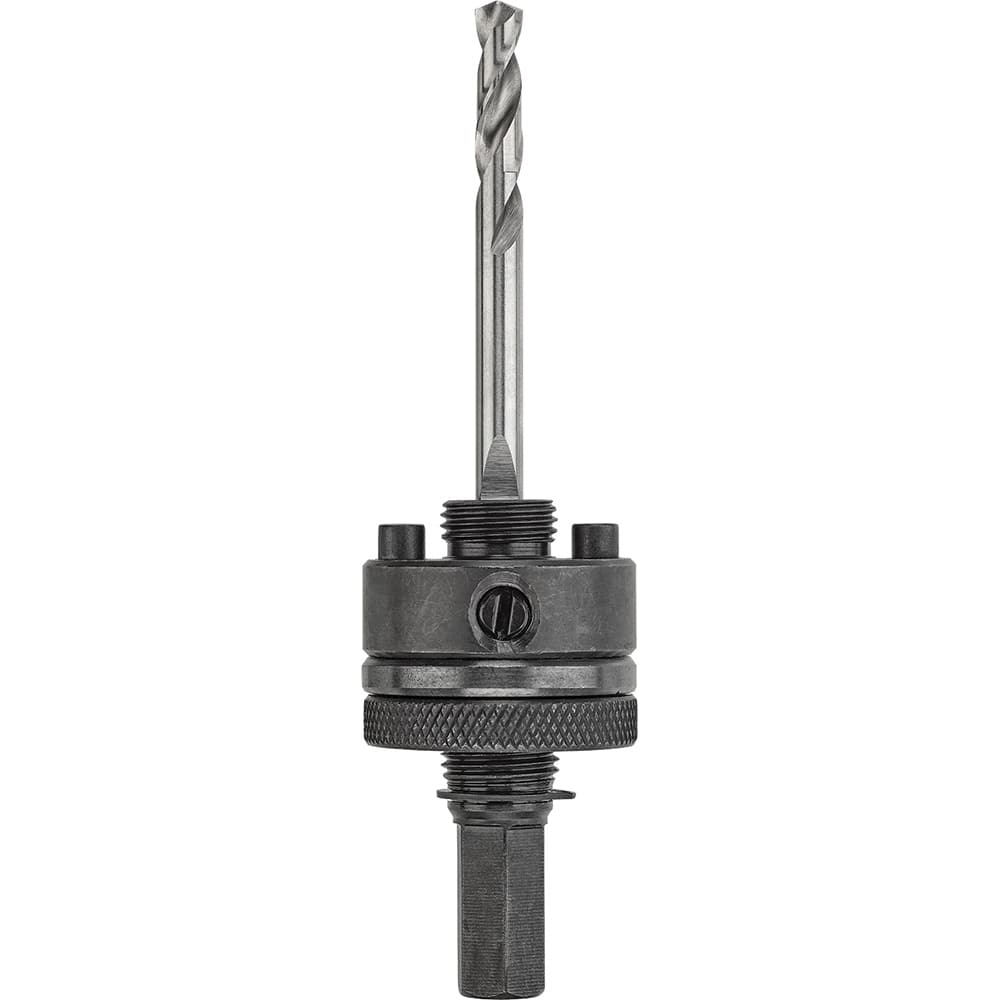 DeWALT - Hole-Cutting Tool Arbors; Tool Compatibility: Hole Saws ; Minimum Tool Diameter Compatibility (Inch): 1-1/4 ; Maximum Tool Diameter Compatibility (Inch): 6 ; Shank Type: Hex ; Shank Cross-Section Shape: Hex ; Integral Pilot Type: None - Exact Tooling