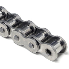 Shuster - 50SS-1RIVX10, 5/8" Pitch, ANSI 50SS, Stainless Steel Roller Chain - Exact Tooling