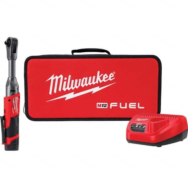 Milwaukee Tool - Cordless Impact Wrenches & Ratchets Voltage: 12.0 Drive Size (Inch): 3/8 - Exact Tooling
