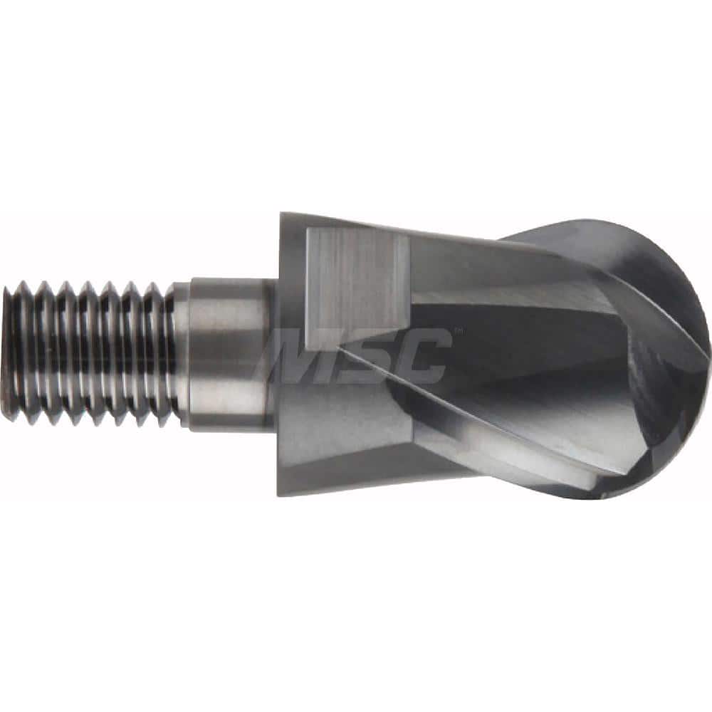 YG-1 - Ball End Mill Heads; Mill Diameter (Inch): 1/2 ; Mill Diameter (Decimal Inch): 0.5000 ; Number of Flutes: 2 ; Length of Cut (Inch): 1/2 ; Connection Type: M6 ; Overall Length (mm): 36.0000 - Exact Tooling
