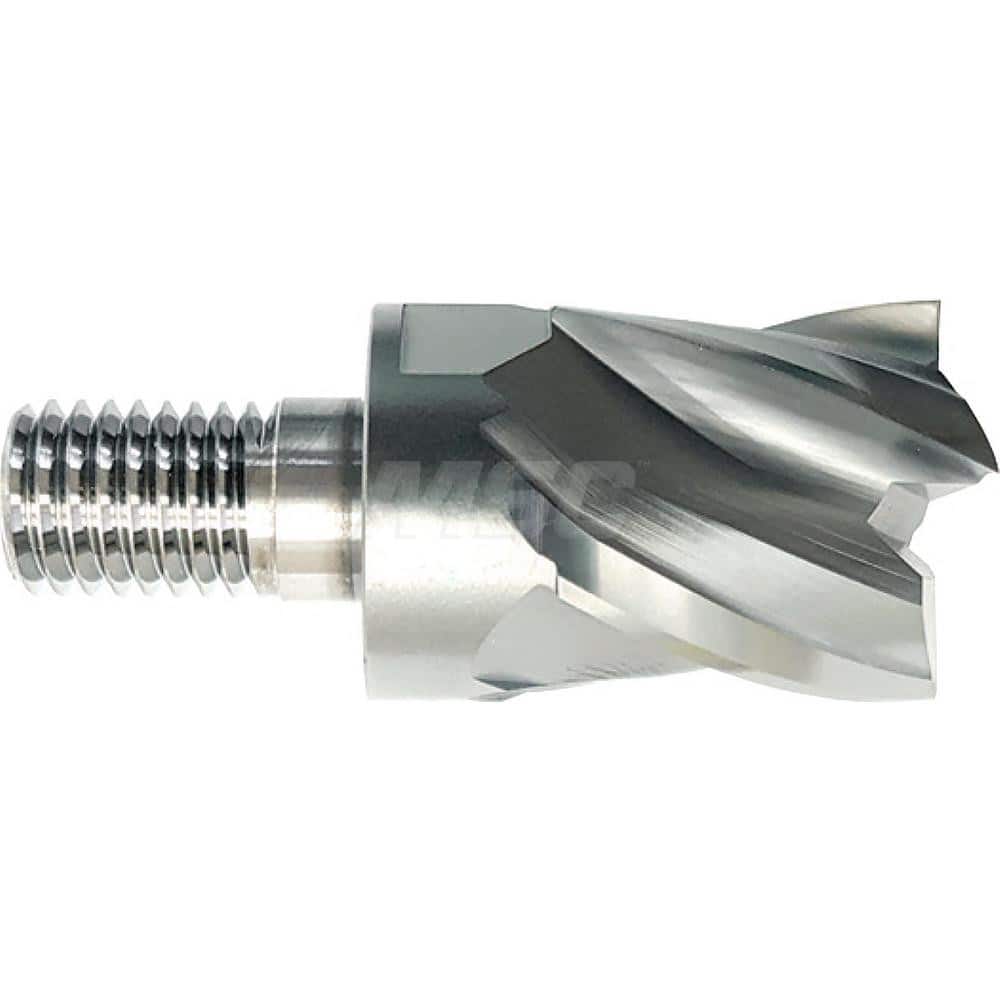 YG-1 - Square End Mill Heads; Mill Diameter (Inch): 1/2 ; Mill Diameter (Decimal Inch): 0.5000 ; Number of Flutes: 4 ; Length of Cut (Inch): 1/2 ; Length of Cut (Decimal Inch): 0.5000 ; Connection Type: M6 - Exact Tooling