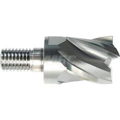 YG-1 - Square End Mill Heads; Mill Diameter (Inch): 3/4 ; Mill Diameter (Decimal Inch): 0.7500 ; Number of Flutes: 4 ; Length of Cut (Inch): 3/4 ; Length of Cut (Decimal Inch): 0.7500 ; Connection Type: M10 - Exact Tooling