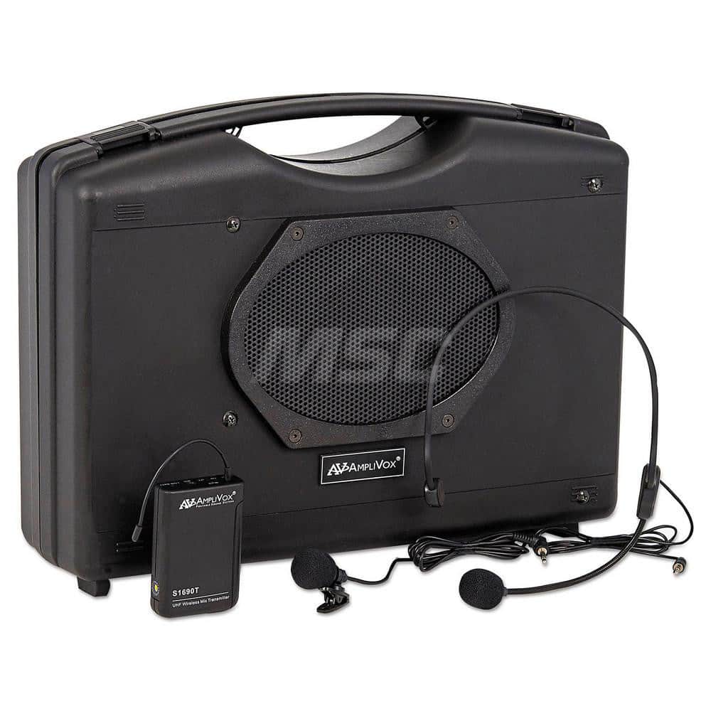 AmpliVox - Office Machine Supplies & Accessories; Office Machine/Equipment Accessory Type: Audio Portable Buddy ; For Use With: Office Use ; Contents: 50 W Multimedia Stereo Amplifier; Built-in 16-Channel UHF Wireless Receiver; Lapel & Headset Microphone - Exact Tooling
