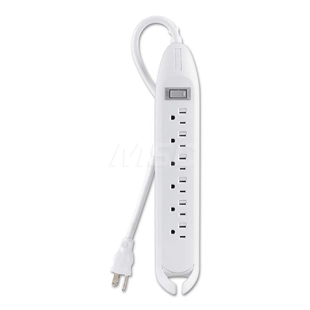 Belkin - Power Outlet Strips; Amperage: 15 ; Voltage: 125 ; Number of Outlets: 6 ; Material: Plastic ; Mounting Type: Floor ; Cord Length (Feet): 12 - Exact Tooling