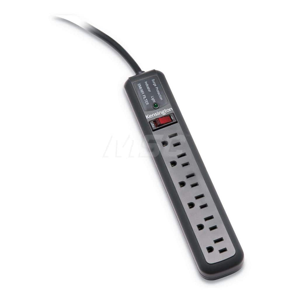 ACCO - Power Outlet Strips; Amperage: 15 ; Voltage: 120 ; Number of Outlets: 6 ; Material: ABS Plastic ; Mounting Type: Wall ; Cord Length (Feet): 15 - Exact Tooling