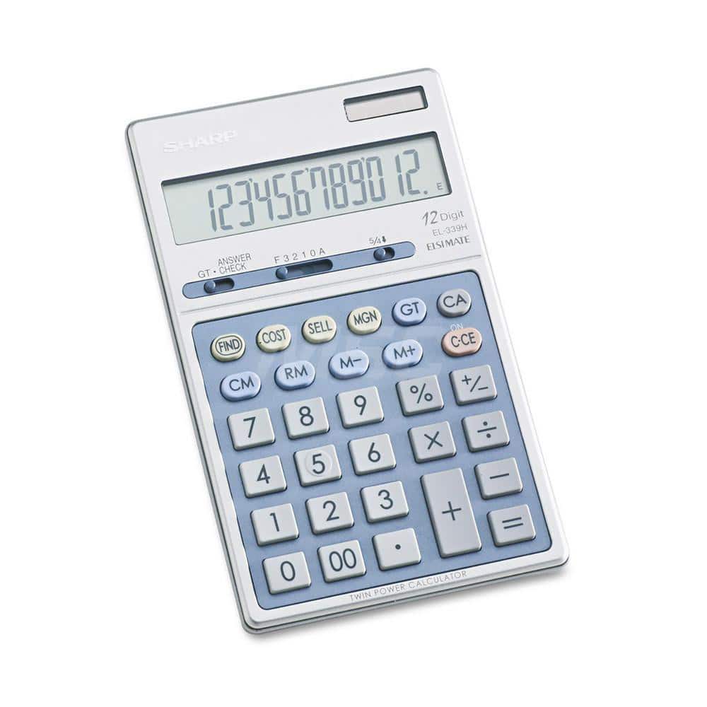 Victor - Calculators; Type: Desktop Calculator ; Type of Power: Battery; Solar ; Display Type: 12-Digit LCD ; Color: Silver ; Display Size: 15mm ; Width (Decimal Inch): 4.3000 - Exact Tooling