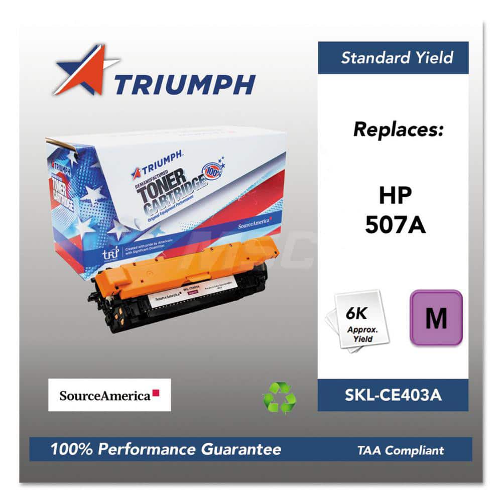 TRIUMPH - Office Machine Supplies & Accessories; Office Machine/Equipment Accessory Type: Toner Cartridge ; For Use With: HP Color LaserJet M551 Enterprise 500MFP; M570; M575 ; Color: Magenta - Exact Tooling