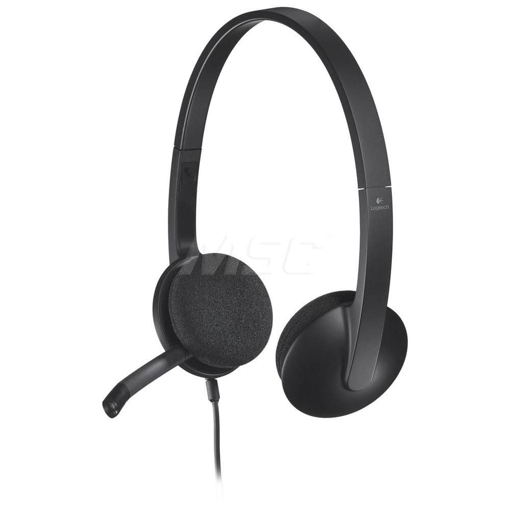 Logitech - Office Machine Supplies & Accessories; Office Machine/Equipment Accessory Type: Headphones ; For Use With: PC Calls & Music ; Color: Black - Exact Tooling