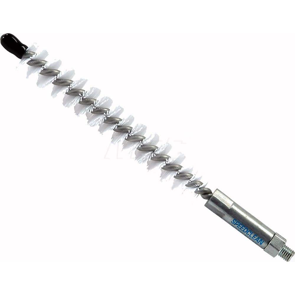 Goodway - Internal Tube Brushes & Scrapers; Type: Nylon Single Stem/Single Spiral Tube Brush ; Diameter (Inch): 9/16 ; Brush/Scraper Length: 4 (Inch); Overall Length (Inch): 6 ; Connection Type: Threaded ; Brush/Scraper Material: Nylon - Exact Tooling
