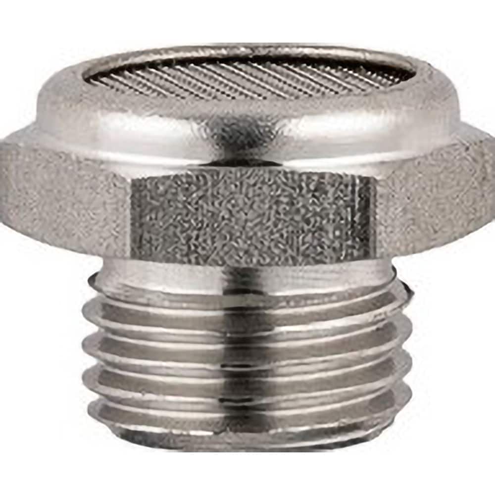 Aignep USA - Exhaust & Intake Mufflers; Type: Breather Vent ; Thread Size: 1/4 ; Thread Type: BSPP ; Maximum Working Pressure (psi): 290.000 ; Overall Length (Decimal Inch): 0.50000 ; Decibel Rating: 74.000 - Exact Tooling