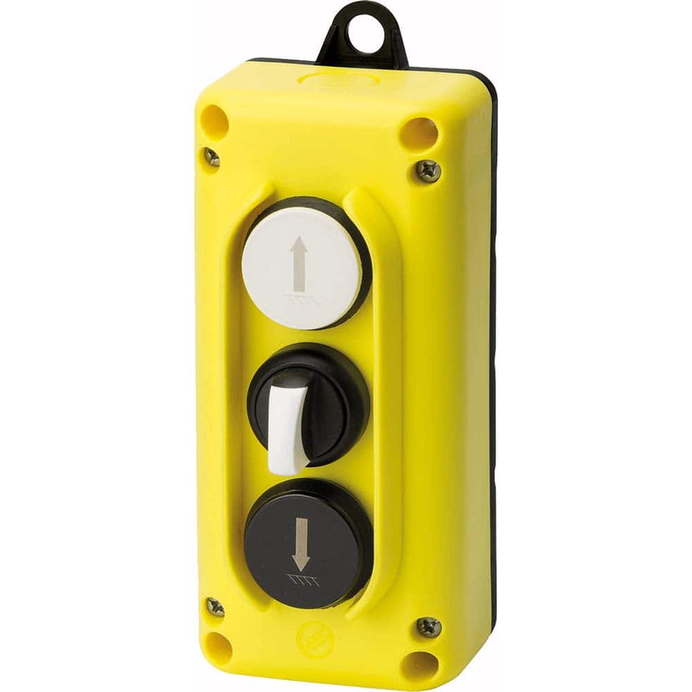 Automation Systems Interconnect - Pushbutton Switch Accessories; Switch Accessory Type: Pushbutton Operator; Selector Switch Operator; Pushbutton Operator ; For Use With: Hoists; Cranes ; Pushbutton Type: Flush ; Pushbutton Shape: Round ; Color: Yellow ; - Exact Tooling