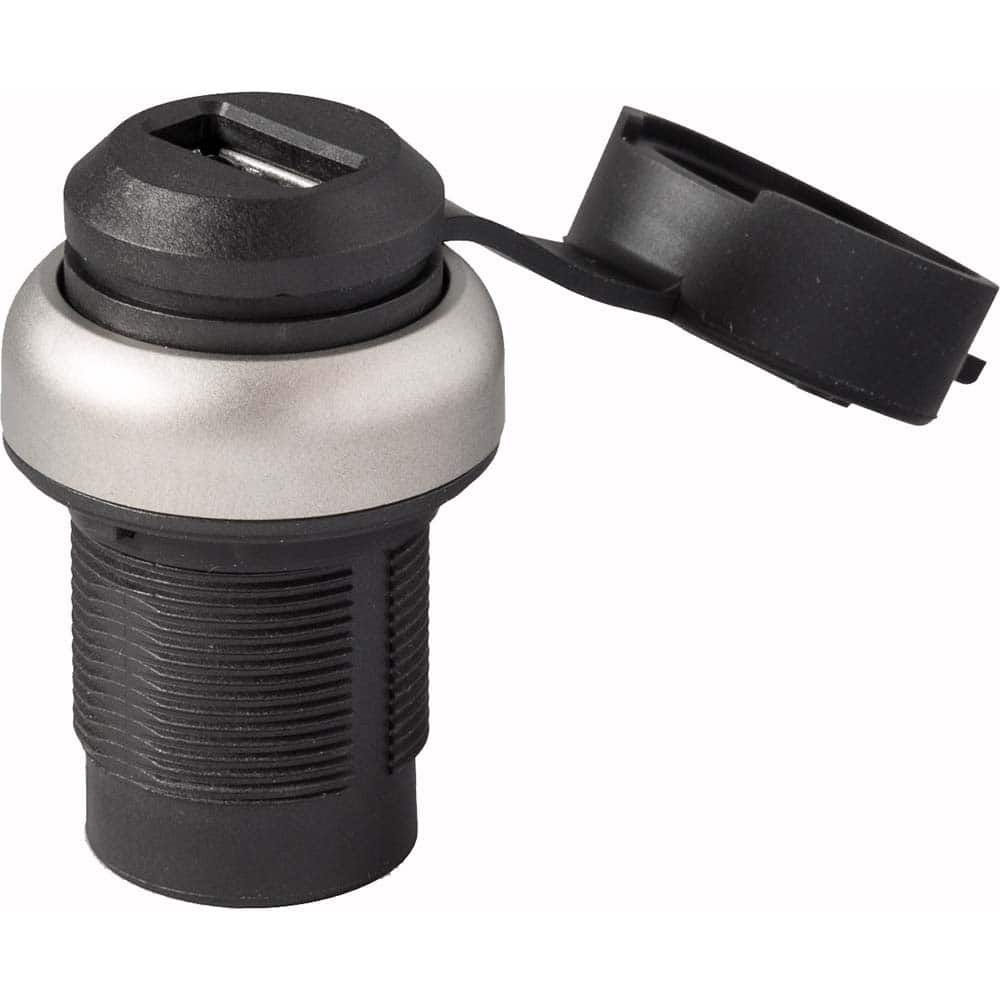 Automation Systems Interconnect - Computer Cable Accessories; Type: USB Panel Connector ; Connection Type: Push In ; ForUseWith: USB Cable ; Color: Silver ; Additional Information: USB Bulkhead Connector - Exact Tooling