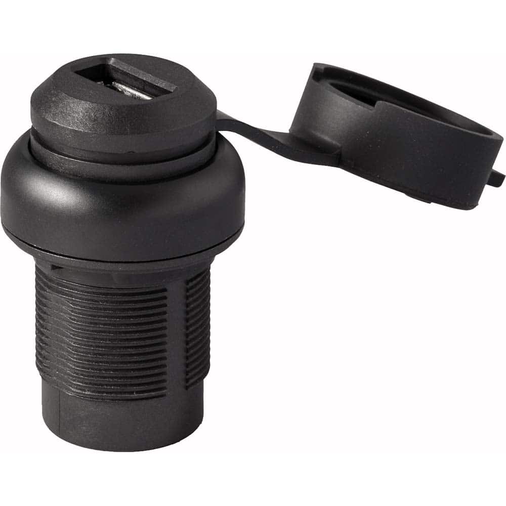 Automation Systems Interconnect - Computer Cable Accessories; Type: USB Panel Connector ; Connection Type: Push In ; ForUseWith: USB Cable ; Color: Black ; Additional Information: USB Bulkhead Connector - Exact Tooling