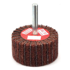 Superior Abrasives - Mounted Flap Wheels; Abrasive Type: Non-Woven ; Outside Diameter (Inch): 1 ; Face Width (Inch): 1 ; Abrasive Material: Aluminum Oxide ; Grit: 180 ; Mounting Type: 1/4" Shank - Exact Tooling