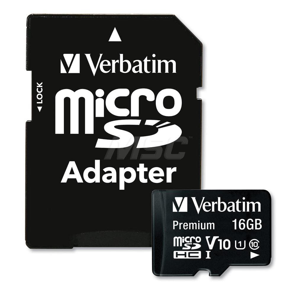 Verbatim - Office Machine Supplies & Accessories; Office Machine/Equipment Accessory Type: Memory Card ; For Use With: Laptops; Home Computer ; Storage Capacity: 16GB ; Color: Black - Exact Tooling