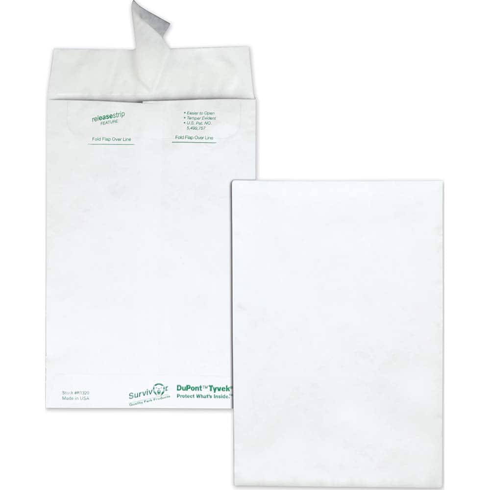 Survivor - Mailers, Sheets & Envelopes; Type: Catalog Envelope ; Style: Self Seal ; Width (Inch): 9 ; Length (Inch): 6 ; Box Quantity: 100 ; Size: 6 x 9 - Exact Tooling