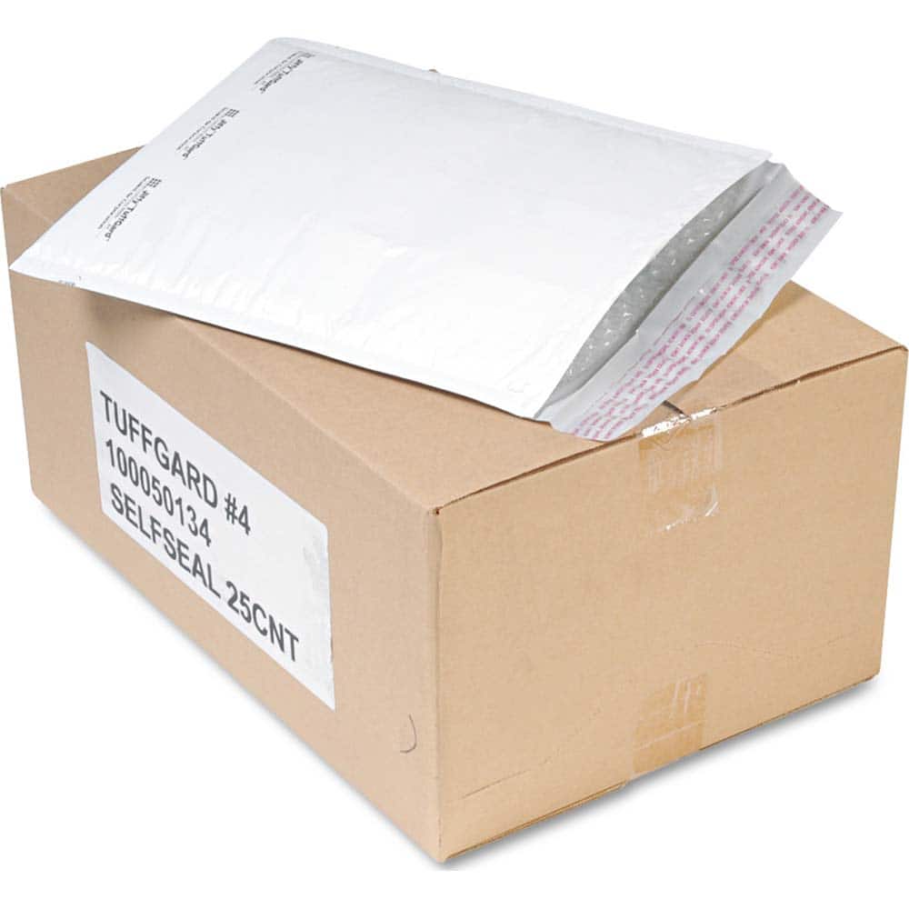 Sealed Air - Mailers, Sheets & Envelopes; Type: Jiffy Bubble Cushioned Mailer ; Style: Self Adhesive ; Width (Inch): 14-1/2 ; Length (Inch): 9-1/2 ; Box Quantity: 25 ; Size: 9.5 x 14.5 - Exact Tooling