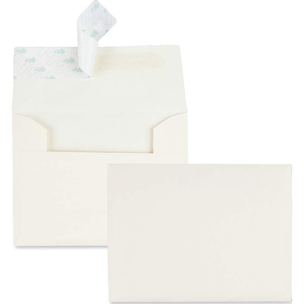 Quality Park - Mailers, Sheets & Envelopes; Type: Greeting Card Envelope ; Style: Self Seal ; Width (Inch): 5-3/4 ; Length (Inch): 4-3/8 ; Box Quantity: 100 ; Size: 4.38 x 5.75 - Exact Tooling