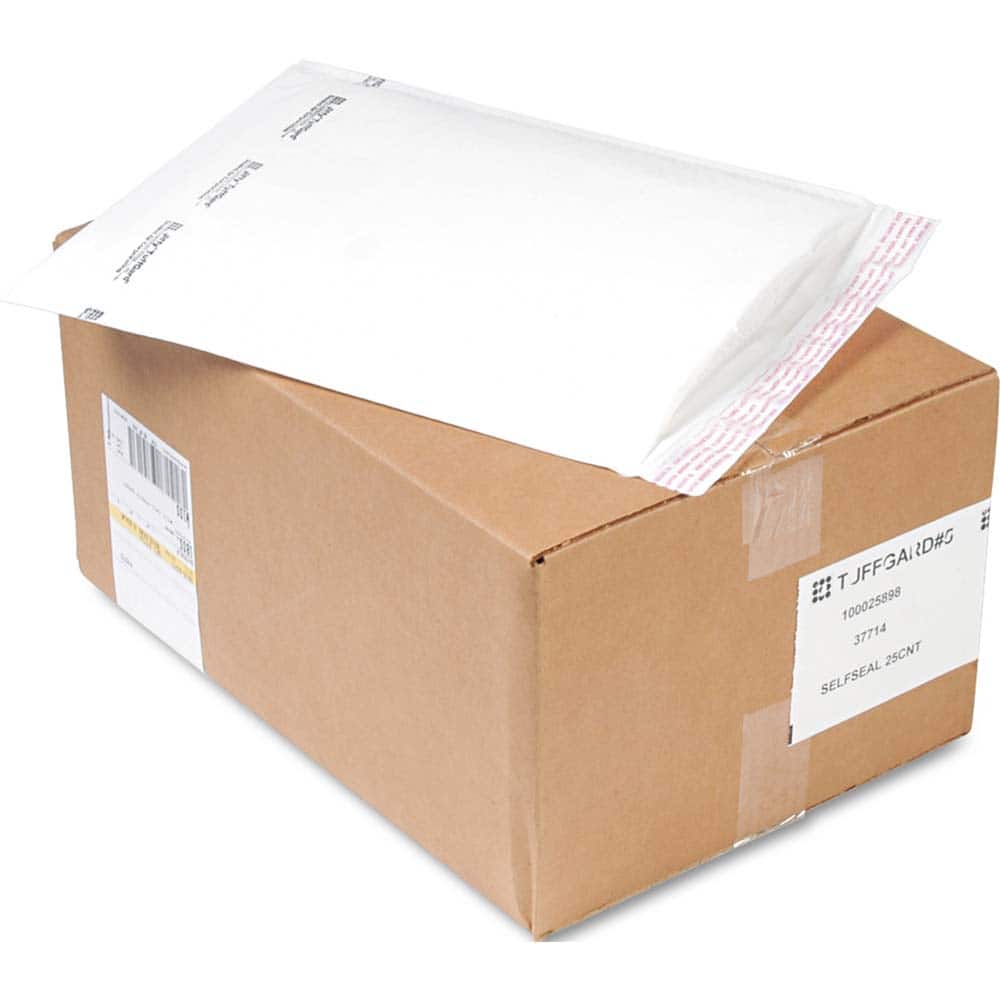 Sealed Air - Mailers, Sheets & Envelopes; Type: Jiffy Bubble Cushioned Mailer ; Style: Self Seal ; Width (Inch): 16 ; Length (Inch): 10-1/2 ; Box Quantity: 25 ; Size: 10.5 x 16 - Exact Tooling