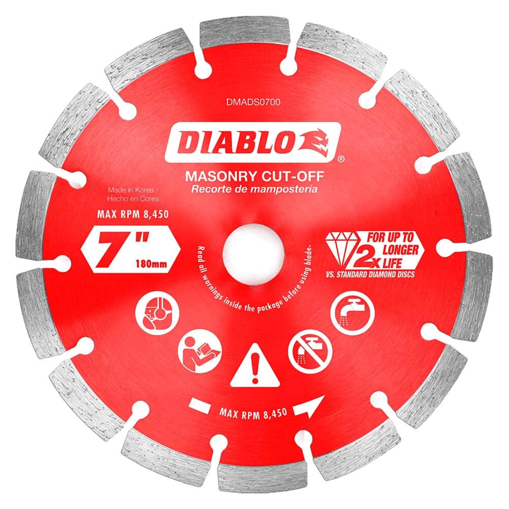 Freud - Wet & Dry-Cut Saw Blades; Blade Diameter (Inch): 7 ; Blade Material: Diamond-Tipped ; Arbor Style: Standard Round ; Arbor Hole Diameter (Inch): 5/8; 7/8 ; Arbor Hole Diameter (Decimal Inch): 5/8; 7/8 ; Application: Cutting Masonry - Exact Tooling