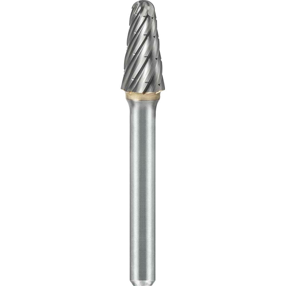 SGS Pro - SL-2, 5/16" Cut Diam, 1/4" Shank Length, NG6, Tungsten Carbide Taper Burr with Radius End - Exact Tooling