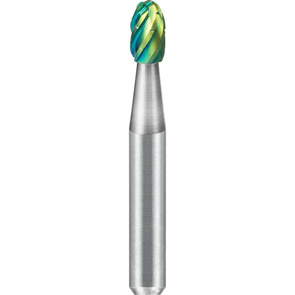 SGS Pro - SE-1, 1/4" Cut Diam, 1/4" Shank Length, NG6, Tungsten Carbide Oval Burr - Exact Tooling