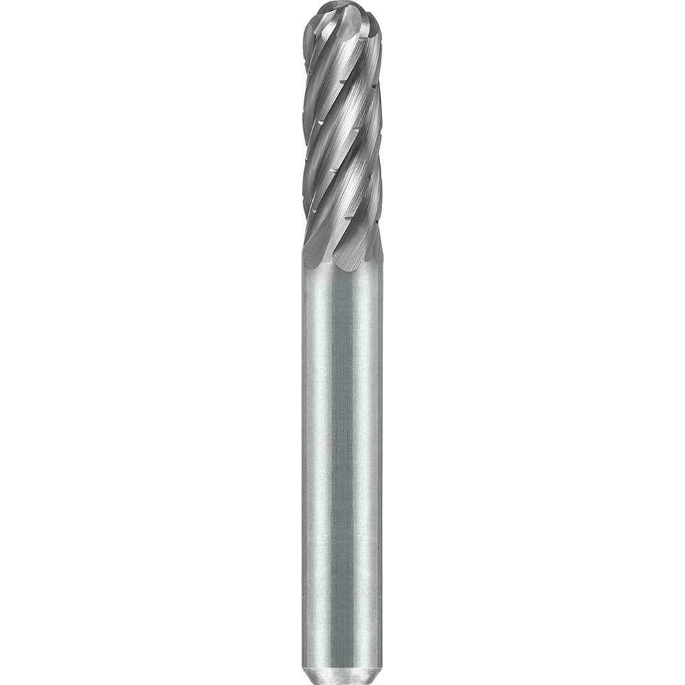 SGS Pro - SC-1, 1/4" Cut Diam, 1/4" Shank Length, NG6, Tungsten Carbide Cylinder Burr with Radius - Exact Tooling