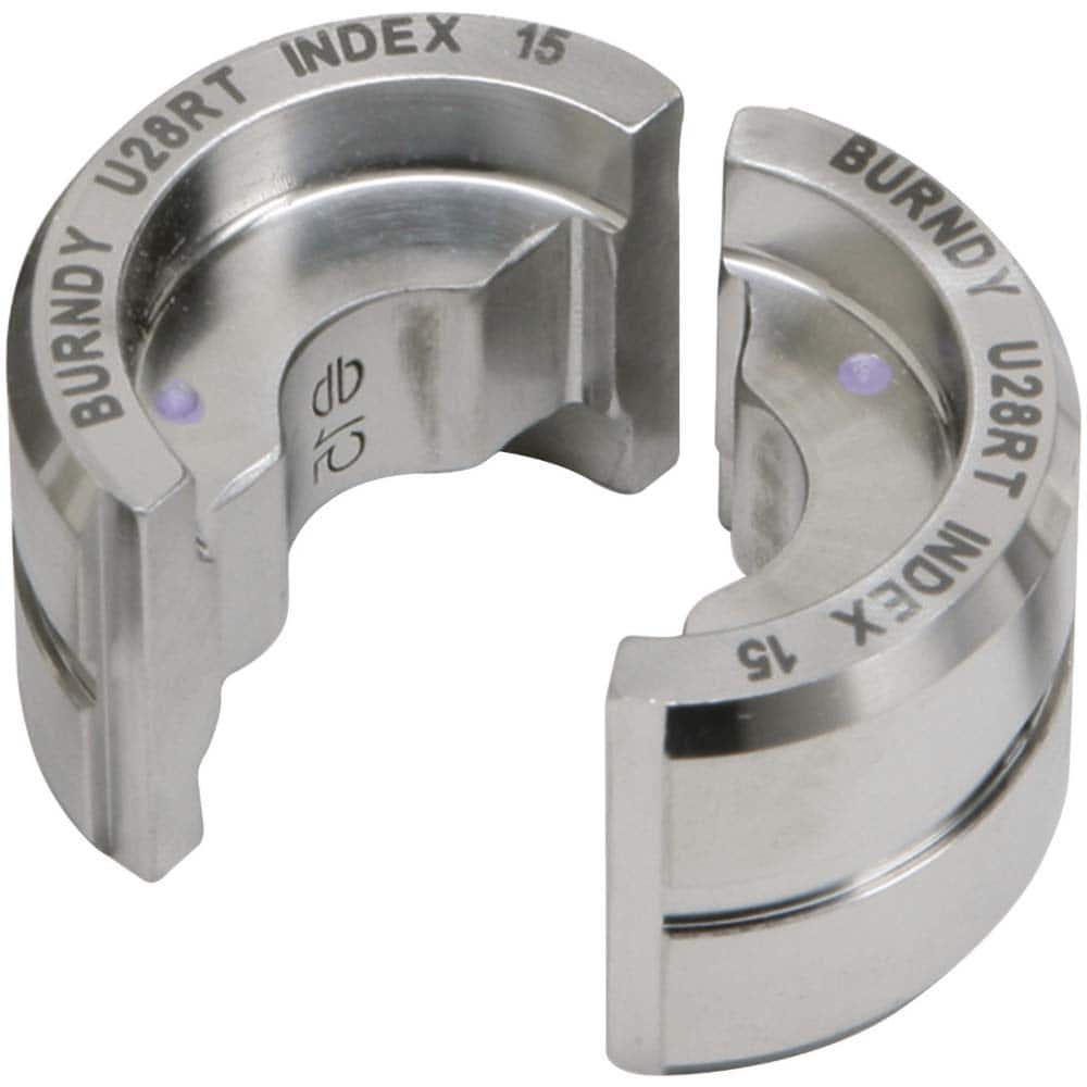 Burndy - Crimper Dies; Tool Type: Circular Butting Twin U-Die ; Size: 1" ; Color: Brown ; For Use With: PAT46; PAT750; Y35; Y39; Y45; Y46; Y750 Crimper - Exact Tooling