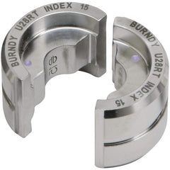 Burndy - Crimper Dies; Tool Type: Radial Non-Butting Twin U-Die ; Size: 1.69" x 0.55" x 0.71" ; Color: Stainless Steel ; For Use With: Y35; Y750; PAT750; Y46 and PAT46 with PUADP1 Adapter - Exact Tooling